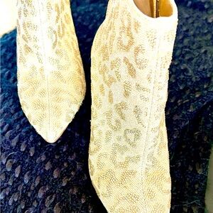 Gianni Bini gold high heel boot